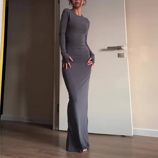 ZARI™ Dress | Bodycon Long-Sleeve Maxi Dress