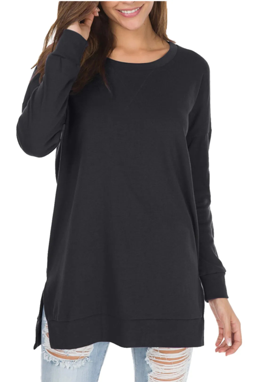 TESSA™ Top | Bodycon Long Sleeve Slit Top | 50% OFF