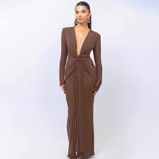 SAMMY™ Dress Long Sleeve | Pleated Sleeveless Maxi Dress