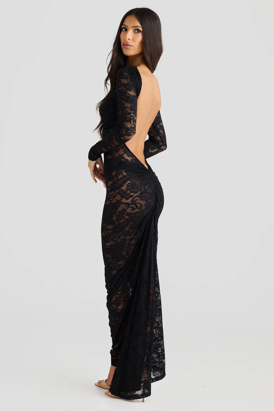 AMARA™ Dress | Bodycon Backless Lace See-Through Maxi Dress