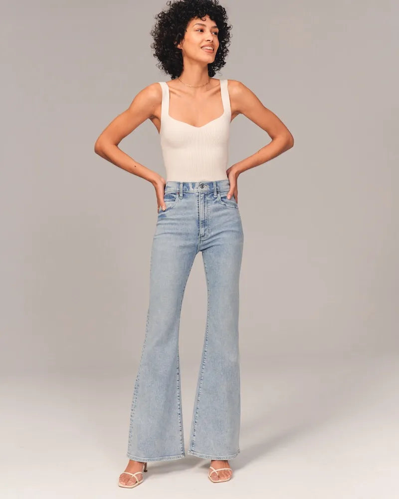 Beckie Jeans | High Rise Stretch Flare Jeans | 50% OFF