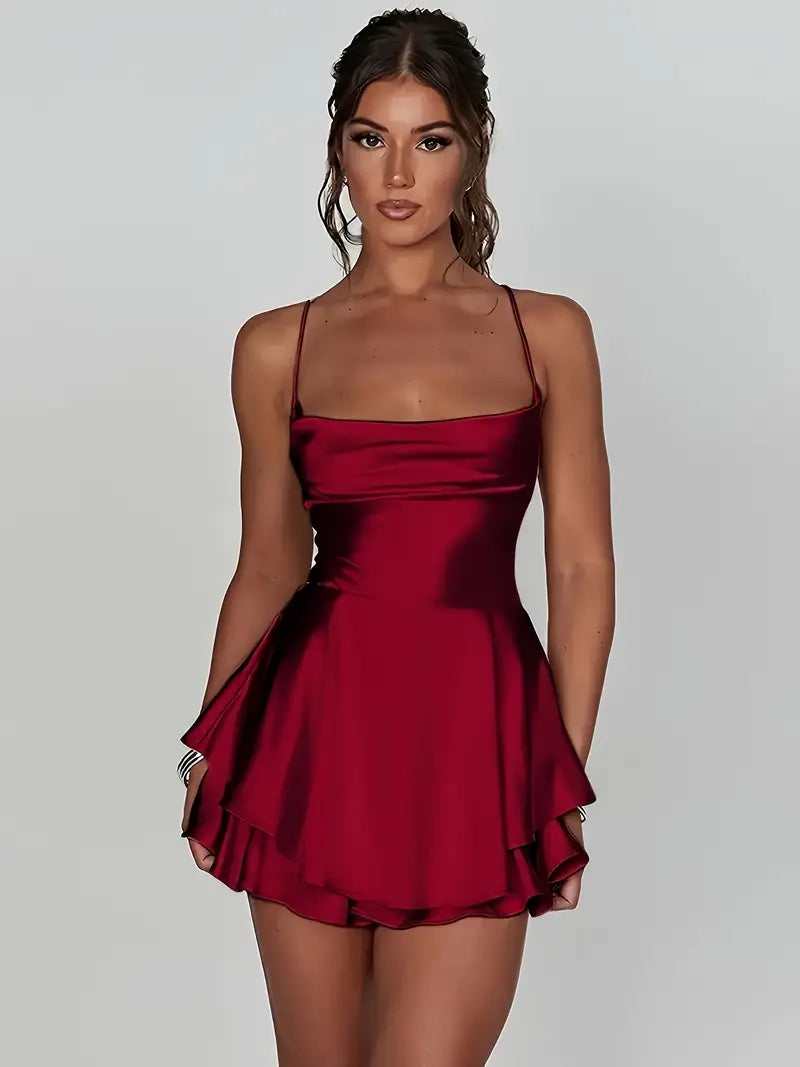 ZIA™ Dress | Ruffle Hem Backless Mini Dress