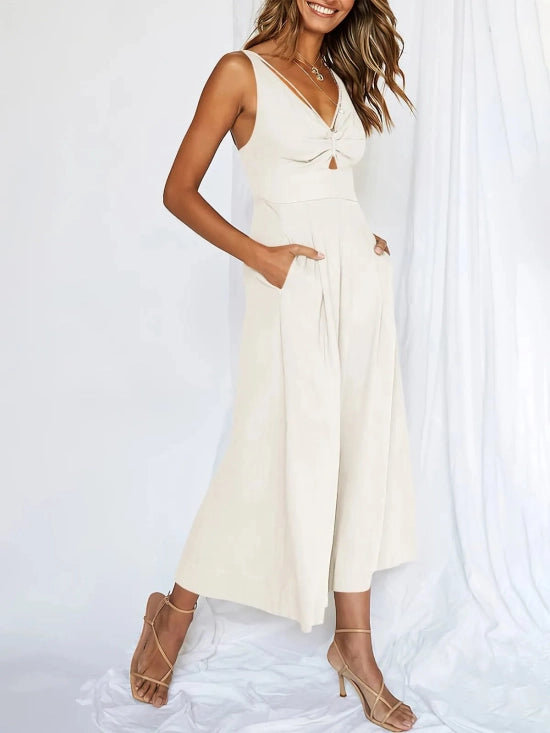 NOVA™ Jumpsuit | V-Neck Cutout High Waist Jumpsuit