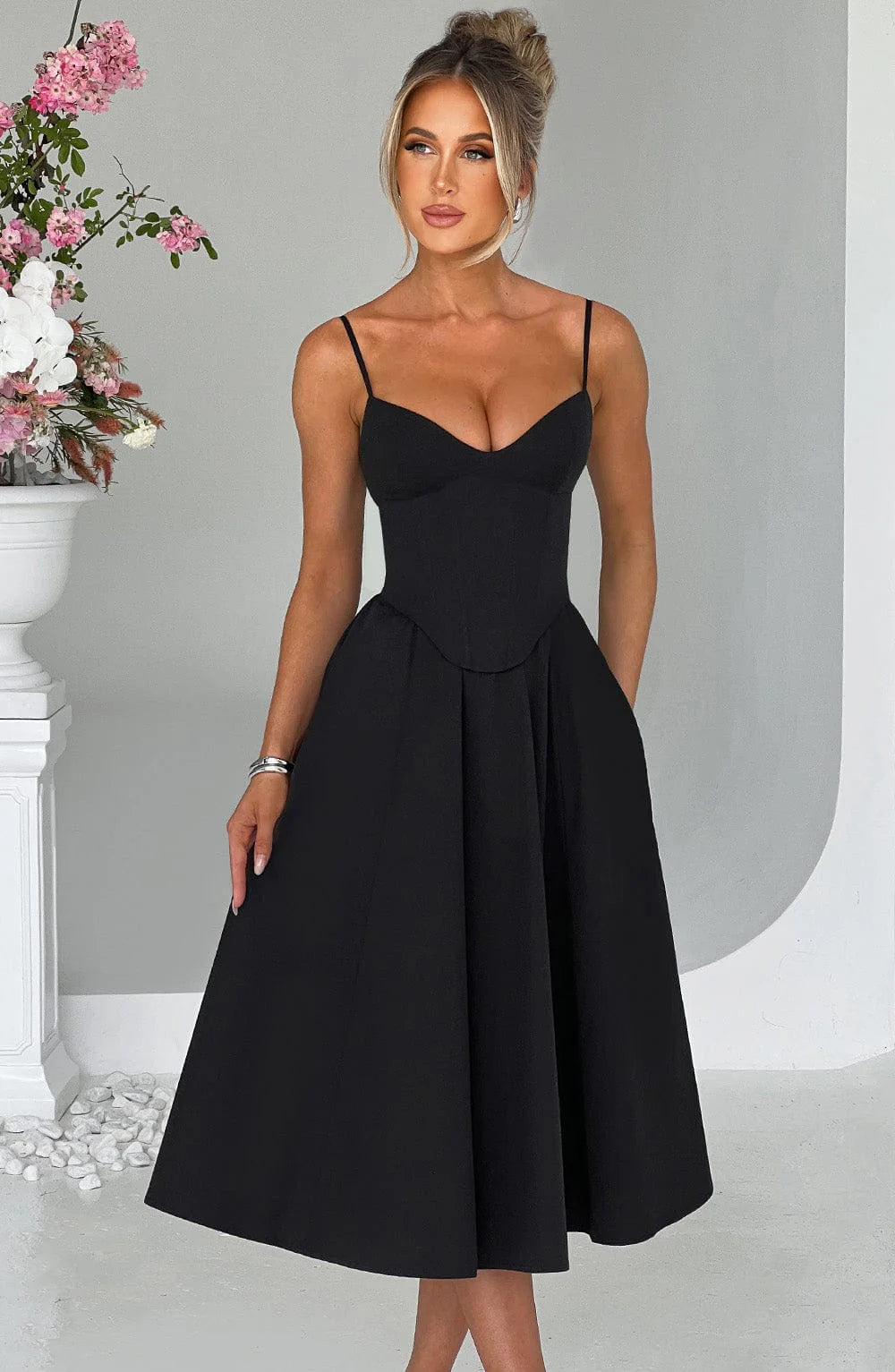 LIORA™ Dress | Bodycon Corset Midi Dress