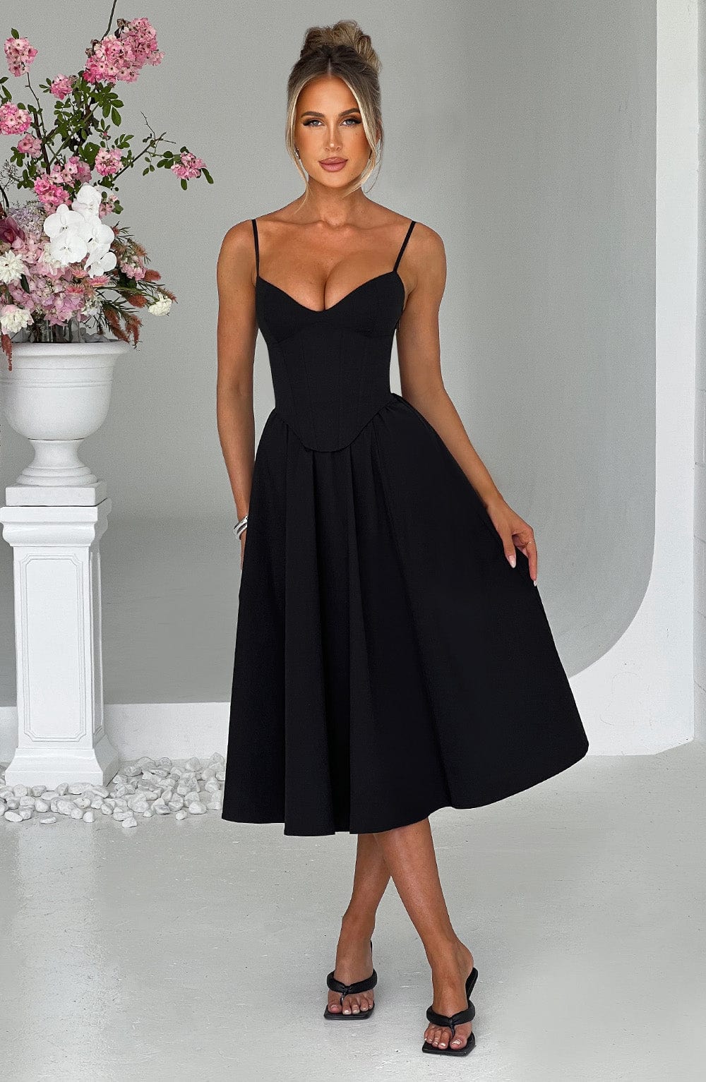 LIORA™ Dress | Bodycon Corset Midi Dress