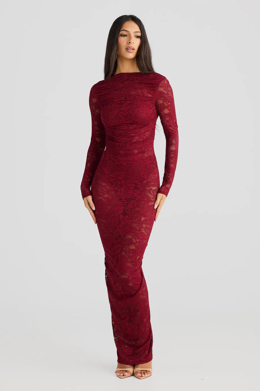 AMARA™ Dress | Bodycon Backless Lace See-Through Maxi Dress