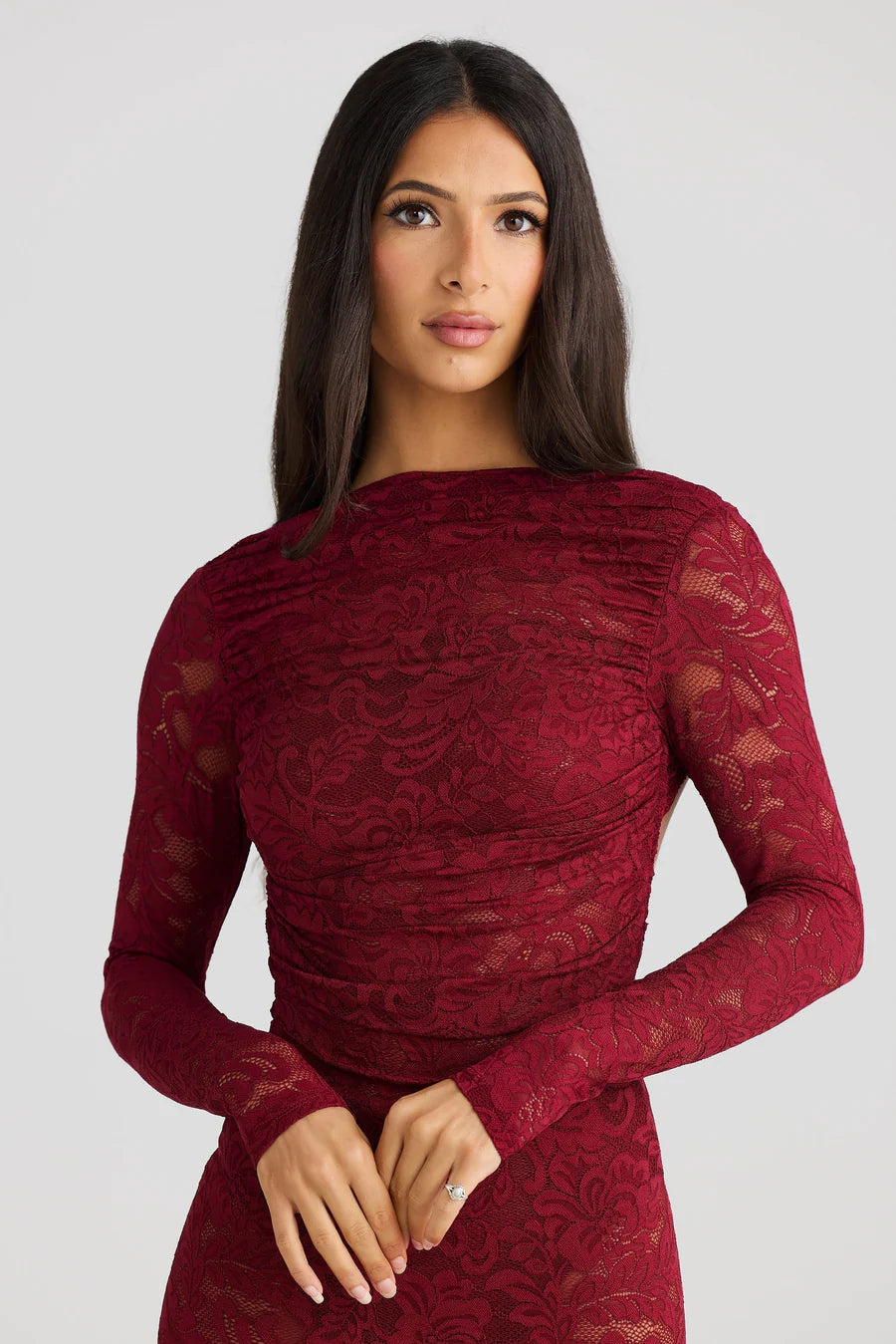 AMARA™ Dress | Bodycon Backless Lace See-Through Maxi Dress