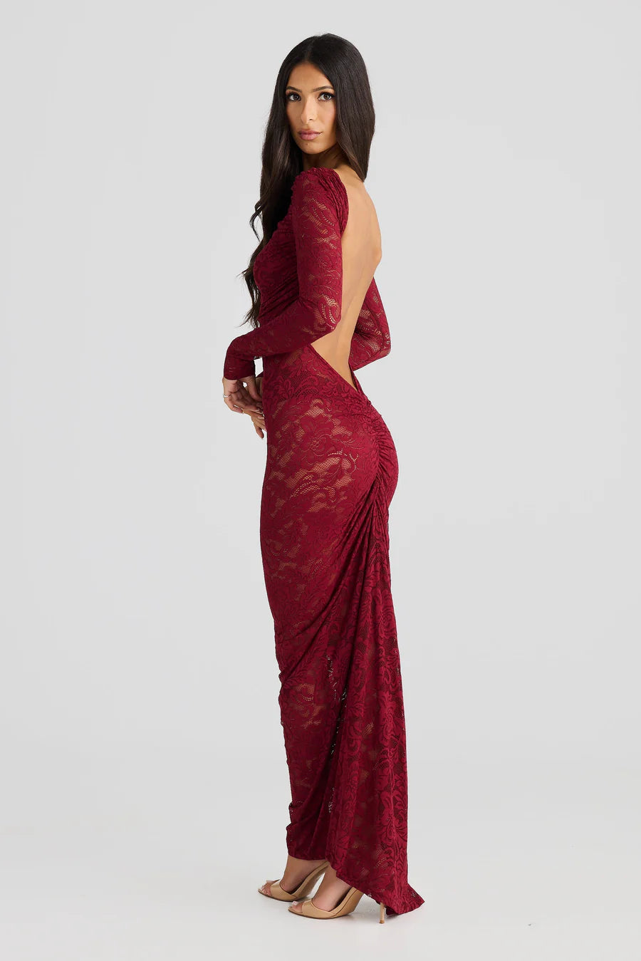 AMARA™ Dress | Bodycon Backless Lace See-Through Maxi Dress