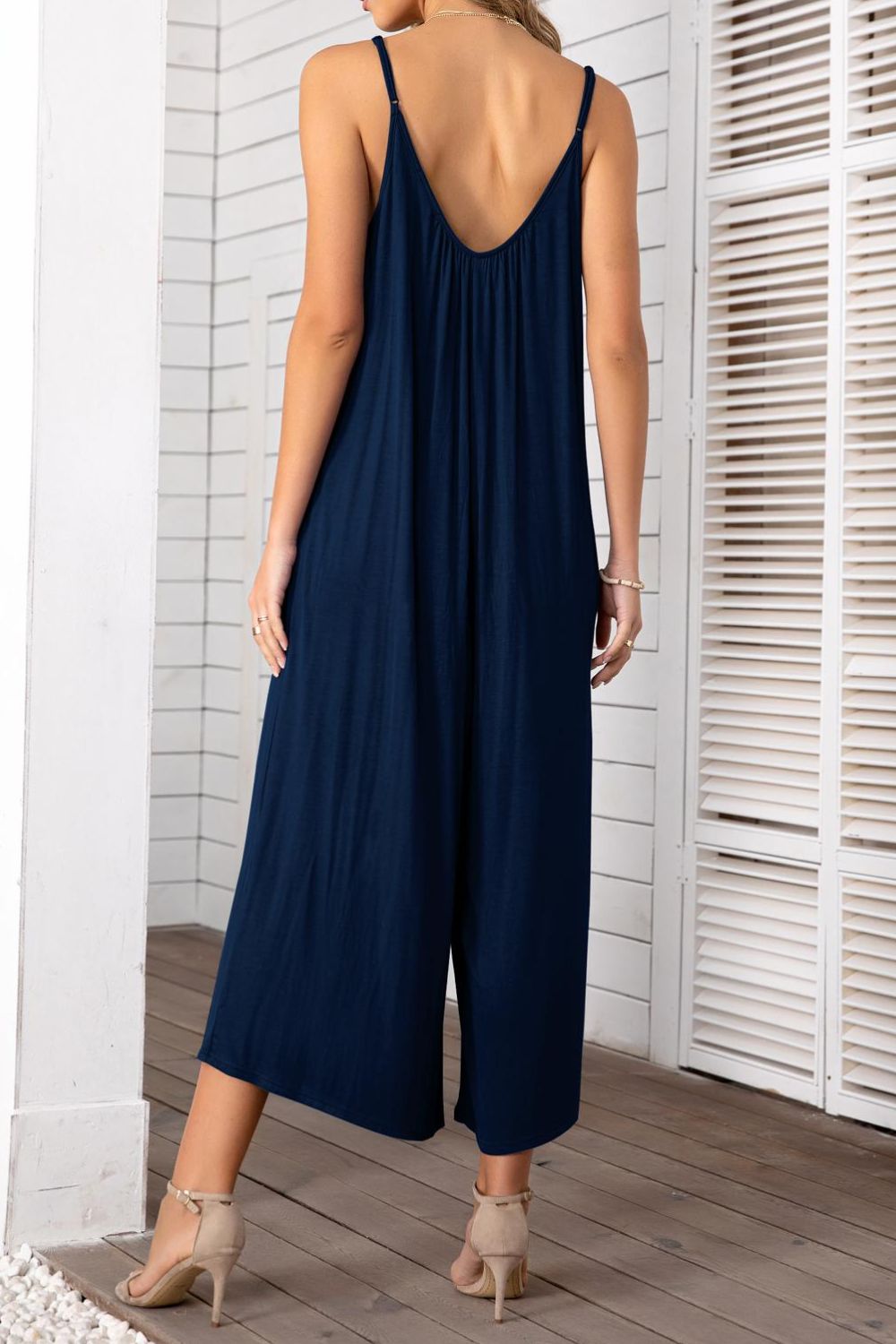 Tracy Jumpsuit | Spaghetti Strap Scoop Neck Jumpsuit | 50% OFF